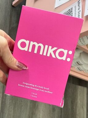 amika Bright Pink Invigorating Dry Body Brush